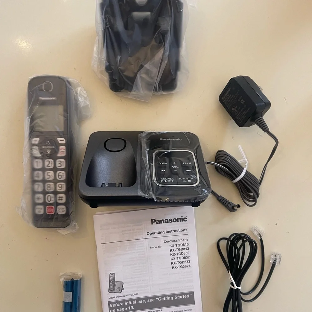 Panasonic Cordless Phone with Answering Machine, Advanced Call Block